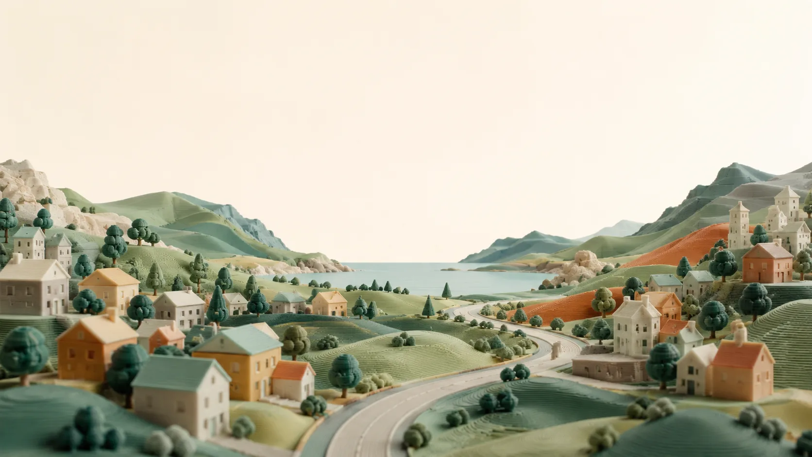Paisaje en miniatura impreso en 3D