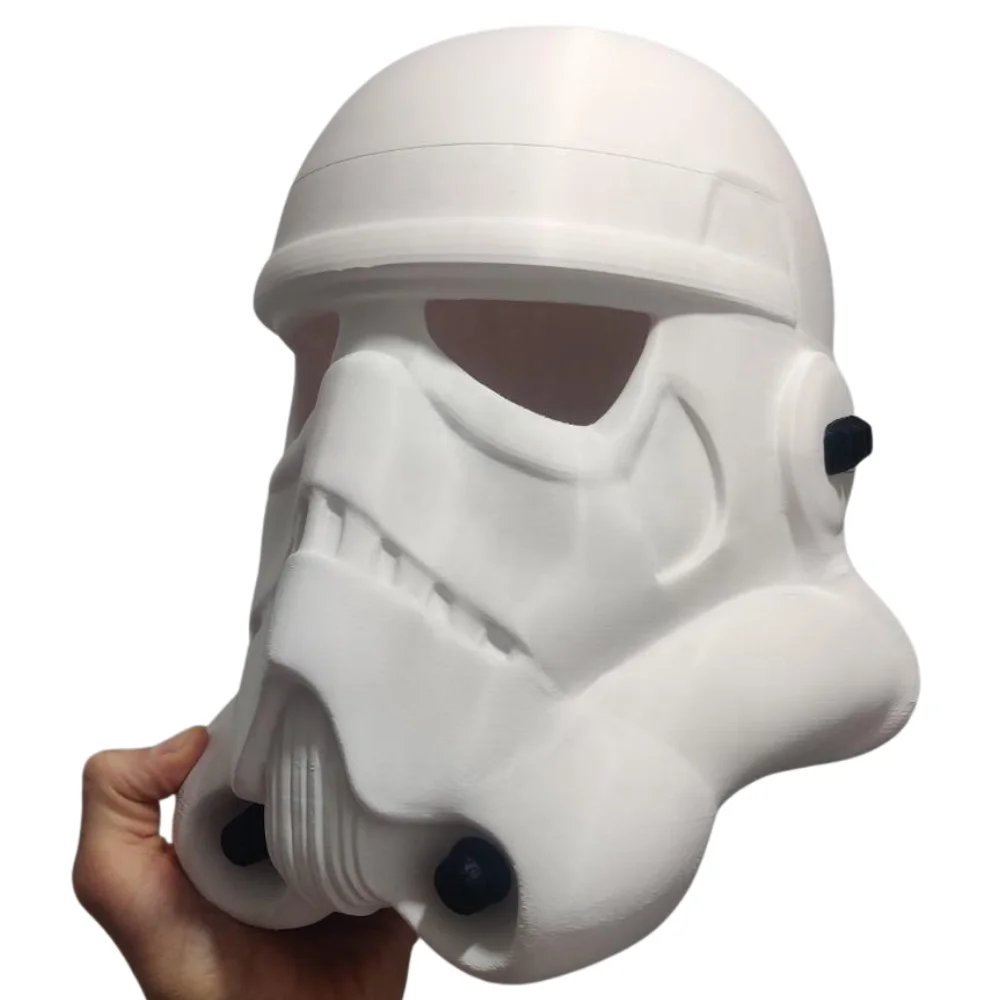 Casque Stormtrooper taille réelle imprimé en PLA blanc